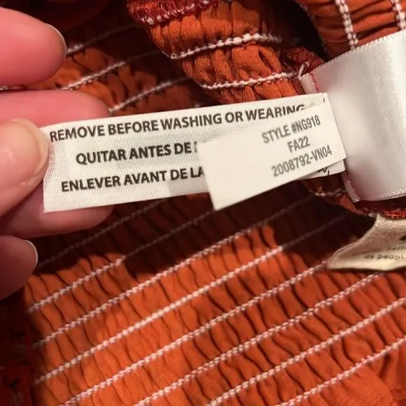 Madewell Julianne Smocked-Waist Top Size XS - Picture 9 of 13